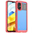 Coque Rebord Contour Silicone et Vitre Transparente Housse Etui J01S pour Xiaomi Poco M4 5G Rouge