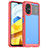 Coque Rebord Contour Silicone et Vitre Transparente Housse Etui J01S pour Xiaomi Poco M5 4G Rouge