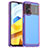 Coque Rebord Contour Silicone et Vitre Transparente Housse Etui J01S pour Xiaomi Poco M5 4G Violet Clair