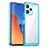 Coque Rebord Contour Silicone et Vitre Transparente Housse Etui J01S pour Xiaomi Poco M6 Pro 5G Cyan