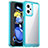 Coque Rebord Contour Silicone et Vitre Transparente Housse Etui J01S pour Xiaomi Poco X4 GT 5G Bleu Ciel