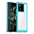 Coque Rebord Contour Silicone et Vitre Transparente Housse Etui J01S pour Xiaomi Redmi K60 Ultra 5G Cyan