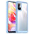 Coque Rebord Contour Silicone et Vitre Transparente Housse Etui J01S pour Xiaomi Redmi Note 10T 5G Bleu