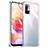 Coque Rebord Contour Silicone et Vitre Transparente Housse Etui J01S pour Xiaomi Redmi Note 10T 5G Clair