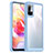 Coque Rebord Contour Silicone et Vitre Transparente Housse Etui J01S pour Xiaomi Redmi Note 11 SE 5G Bleu