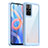 Coque Rebord Contour Silicone et Vitre Transparente Housse Etui J01S pour Xiaomi Redmi Note 11S 5G Bleu