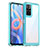 Coque Rebord Contour Silicone et Vitre Transparente Housse Etui J01S pour Xiaomi Redmi Note 11S 5G Bleu Ciel