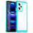 Coque Rebord Contour Silicone et Vitre Transparente Housse Etui J01S pour Xiaomi Redmi Note 12 Pro 5G Bleu