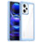 Coque Rebord Contour Silicone et Vitre Transparente Housse Etui J01S pour Xiaomi Redmi Note 12 Pro+ Plus 5G Bleu