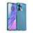 Coque Rebord Contour Silicone et Vitre Transparente Housse Etui J02S pour Motorola Moto Edge (2023) 5G Bleu