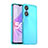 Coque Rebord Contour Silicone et Vitre Transparente Housse Etui J02S pour Oppo A58 5G Bleu