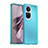 Coque Rebord Contour Silicone et Vitre Transparente Housse Etui J02S pour Oppo Reno10 Pro 5G Bleu