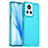 Coque Rebord Contour Silicone et Vitre Transparente Housse Etui J02S pour Realme GT2 Master Explorer Bleu