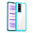 Coque Rebord Contour Silicone et Vitre Transparente Housse Etui J02S pour Xiaomi Poco F5 Pro 5G Cyan