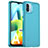 Coque Rebord Contour Silicone et Vitre Transparente Housse Etui J02S pour Xiaomi Redmi A1 Bleu