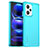 Coque Rebord Contour Silicone et Vitre Transparente Housse Etui J02S pour Xiaomi Redmi Note 12 Explorer Bleu