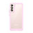 Coque Rebord Contour Silicone et Vitre Transparente Housse Etui M03 pour Samsung Galaxy S21 5G Rose