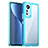 Coque Rebord Contour Silicone et Vitre Transparente Housse Etui M06 pour Xiaomi Mi 12 5G Bleu Ciel