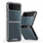 Coque Rebord Contour Silicone et Vitre Transparente Housse Etui P01 pour Samsung Galaxy Z Flip3 5G Gris