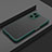 Coque Rebord Contour Silicone et Vitre Transparente Housse Etui pour Oppo Find X5 Pro 5G Vert Nuit