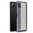 Coque Rebord Contour Silicone et Vitre Transparente Housse Etui pour Samsung Galaxy A22 5G Bleu