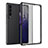 Coque Rebord Contour Silicone et Vitre Transparente Housse Etui pour Samsung Galaxy Z Fold3 5G Noir