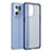 Coque Rebord Contour Silicone et Vitre Transparente Housse Etui W01L pour Oppo Find X5 Pro 5G Bleu