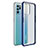 Coque Rebord Contour Silicone et Vitre Transparente Housse Etui W01L pour Oppo Reno6 Z 5G Bleu