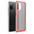 Coque Rebord Contour Silicone et Vitre Transparente Housse Etui WL1 pour Xiaomi Poco M5S Rouge