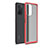 Coque Rebord Contour Silicone et Vitre Transparente Housse Etui WL1 pour Xiaomi Redmi K40 5G Rouge