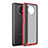 Coque Rebord Contour Silicone et Vitre Transparente Housse Etui WL1 pour Xiaomi Redmi Note 9 5G Rouge