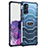 Coque Rebord Contour Silicone et Vitre Transparente Housse Etui WL2 pour Samsung Galaxy S20 5G Bleu Royal