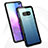 Coque Rebord Contour Silicone et Vitre Transparente Miroir Housse Etui A01 pour Samsung Galaxy S10 Plus Noir