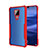 Coque Rebord Contour Silicone et Vitre Transparente Miroir Housse Etui H01 pour Huawei Mate 20 X 5G Rouge