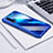 Coque Rebord Contour Silicone et Vitre Transparente Miroir Housse Etui H01 pour Huawei Nova 6 Bleu