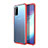 Coque Rebord Contour Silicone et Vitre Transparente Miroir Housse Etui H02 pour Samsung Galaxy S20 5G Rouge