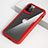 Coque Rebord Contour Silicone et Vitre Transparente Miroir Housse Etui M01 pour Apple iPhone 12 Pro Max Rouge