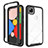 Coque Rebord Contour Silicone et Vitre Transparente Miroir Housse Etui M01 pour Google Pixel 4a Noir