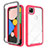 Coque Rebord Contour Silicone et Vitre Transparente Miroir Housse Etui M01 pour Google Pixel 4a Rouge