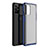 Coque Rebord Contour Silicone et Vitre Transparente Miroir Housse Etui M01 pour OnePlus 8T 5G Bleu