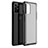 Coque Rebord Contour Silicone et Vitre Transparente Miroir Housse Etui M01 pour OnePlus 8T 5G Noir