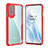 Coque Rebord Contour Silicone et Vitre Transparente Miroir Housse Etui M02 pour OnePlus 8T 5G Rouge