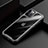 Coque Rebord Contour Silicone et Vitre Transparente Miroir Housse Etui M03 pour Apple iPhone 12 Pro Max Gris