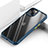 Coque Rebord Contour Silicone et Vitre Transparente Miroir Housse Etui M03 pour Apple iPhone 13 Bleu