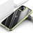 Coque Rebord Contour Silicone et Vitre Transparente Miroir Housse Etui M03 pour Apple iPhone 13 Mini Vert