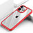 Coque Rebord Contour Silicone et Vitre Transparente Miroir Housse Etui M03 pour Apple iPhone 13 Pro Rouge