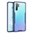 Coque Rebord Contour Silicone et Vitre Transparente Miroir Housse Etui M03 pour Huawei P30 Pro New Edition Bleu