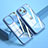 Coque Rebord Contour Silicone et Vitre Transparente Miroir Housse Etui M04 pour Apple iPhone 13 Mini Bleu