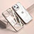 Coque Rebord Contour Silicone et Vitre Transparente Miroir Housse Etui M04 pour Apple iPhone 14 Plus Petit