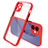 Coque Rebord Contour Silicone et Vitre Transparente Miroir Housse Etui M05 pour Apple iPhone 12 Mini Rouge